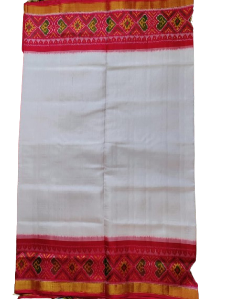 Pink & White Colour Rajkot Patola Saree
