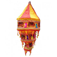 Beautiful Handmade Jhhoomar Pipli Traditional Applique Work Orange Color