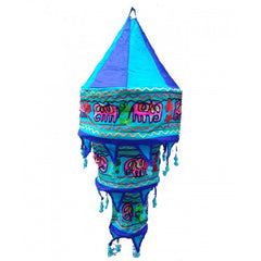 Beautiful Handmade Jhhoomar Pipli Traditional Applique Work Sky Blue Color