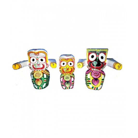 Handmade Wooden Lord Statue Pipli Traditional Applique Work