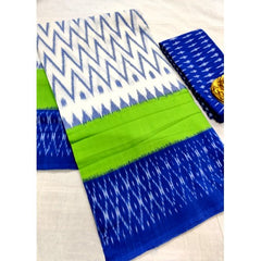 Traditional Pochampally Ikat Handloom Cotton Printed Saree for Women