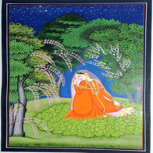 Princess In Garden Painting (9x13 inch)