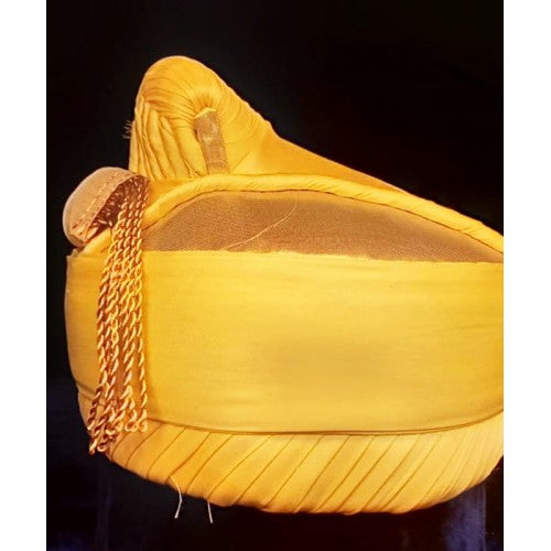 Bright Yellow Colour Puneri Pagadi For Wedding & Party Wear