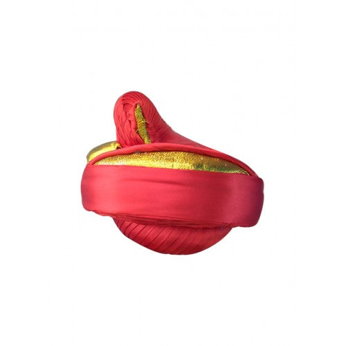 Traditional Historical Royal Puneri Pagdi Of Maharashtra For Men In Orange Colour By Someswar Pagadi Makers