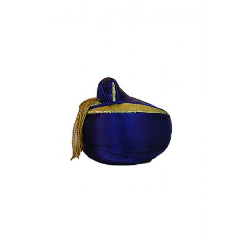 Traditional Historical Royal Puneri Pagdi Of Maharashtra For Men In Dark Blue Colour By Someswar Pagadi Makers