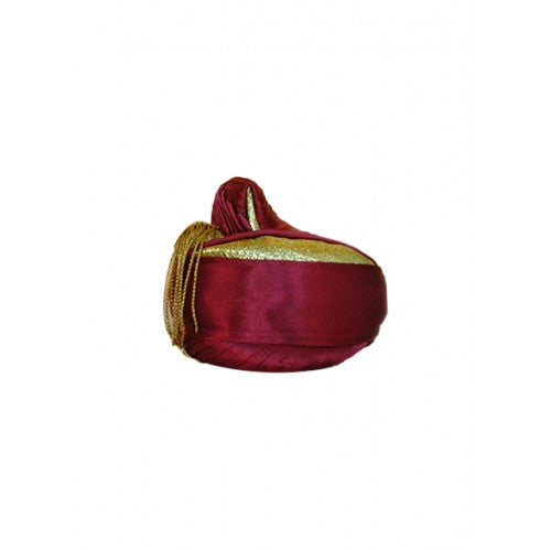 Traditional Historical Royal Puneri Pagdi Of Maharashtra For Men In Mehroon Colour By Someswar Pagadi Makers
