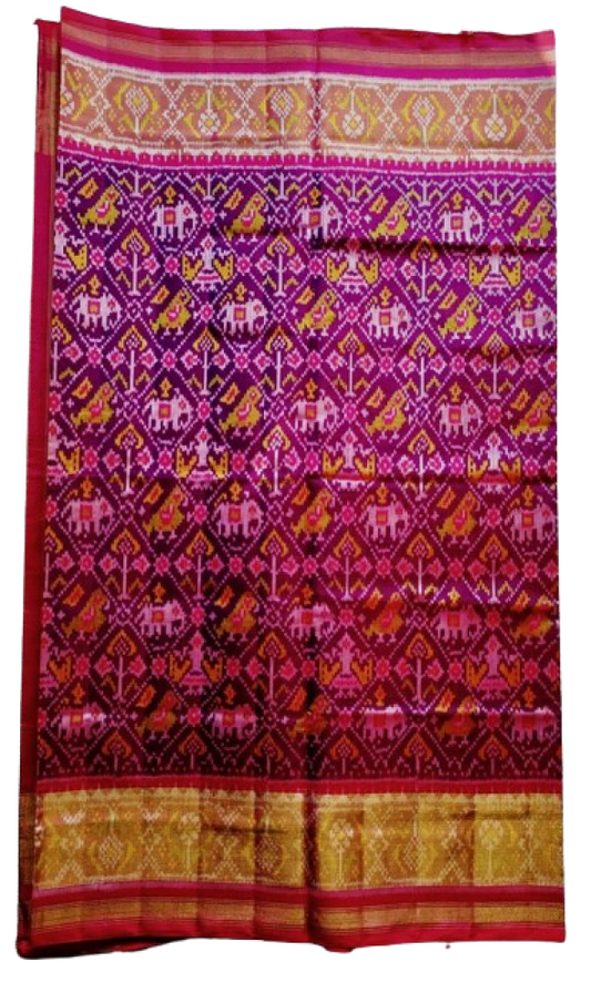Purple with Red Rajkot Patola Saree