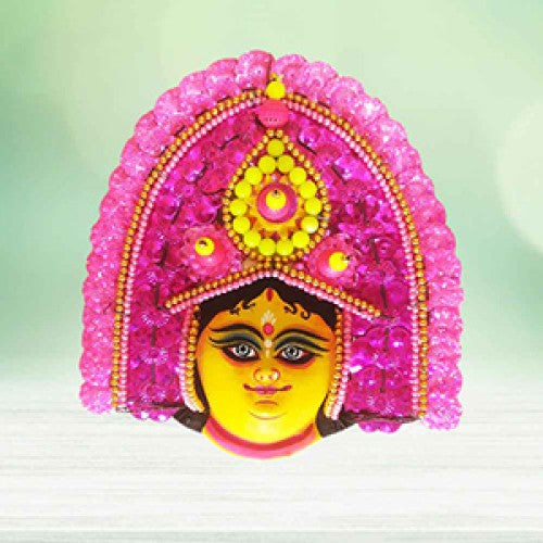 Handmade Multicolor Puruliya Chhau Mask Durga Face
