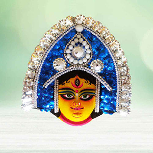 Handmade Multicolor Puruliya Chhau Mask Durga Face