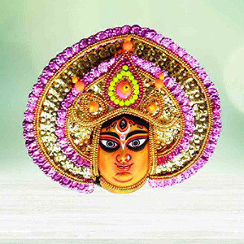 Handmade Multicolor Puruliya Chhau Mask Durga Face