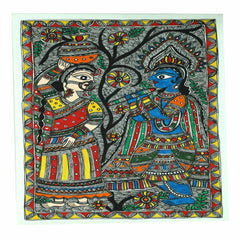 Radha Krishna Sharing Love Painting