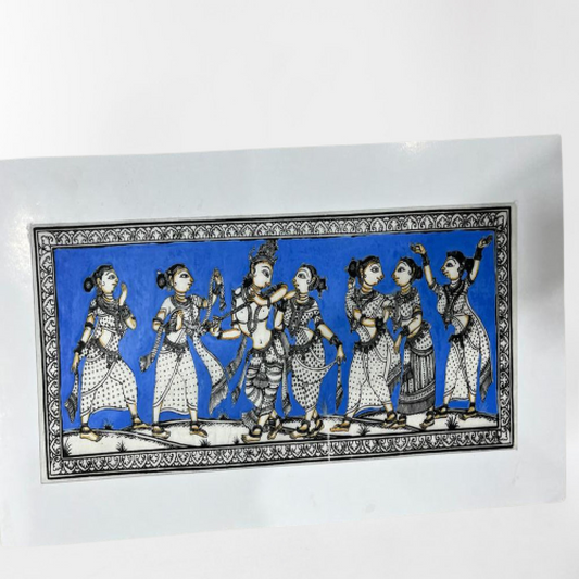 Radha Krishna With Gopikas Patchithra (19x13inch)