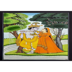 Radha Offering Paan To Krishna Painting (8x12 inch)