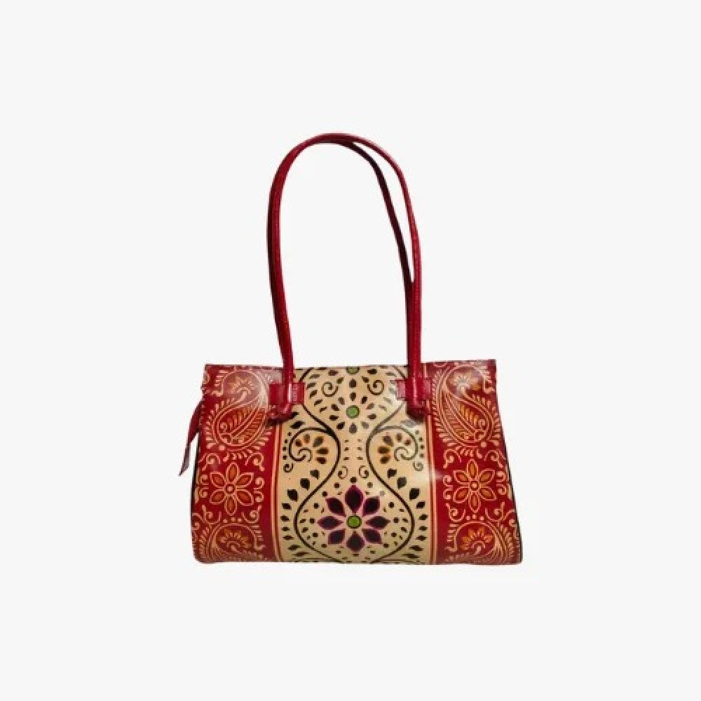 Rangoli Design Umbrella Leather Handbag