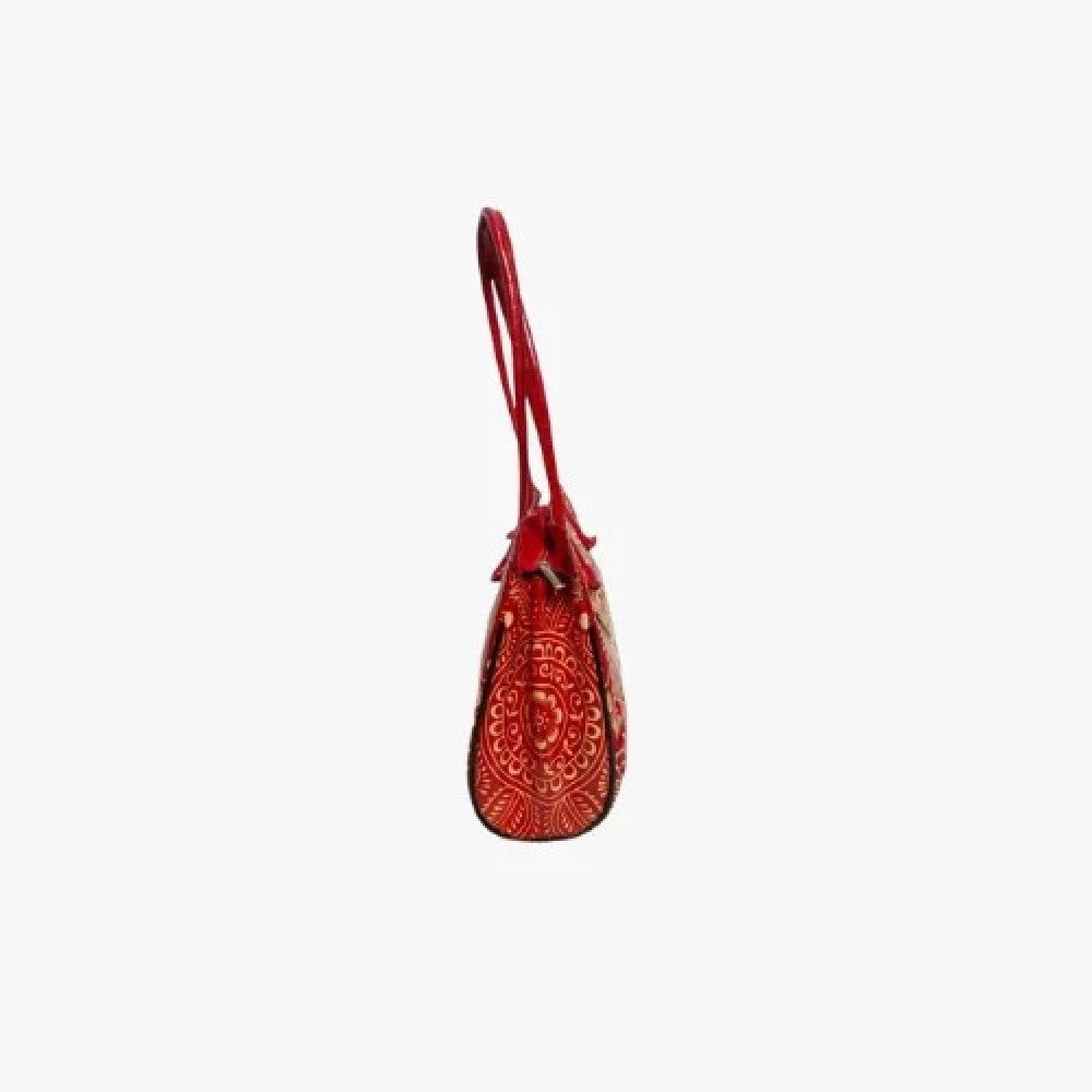 Rangoli Design Umbrella Leather Handbag