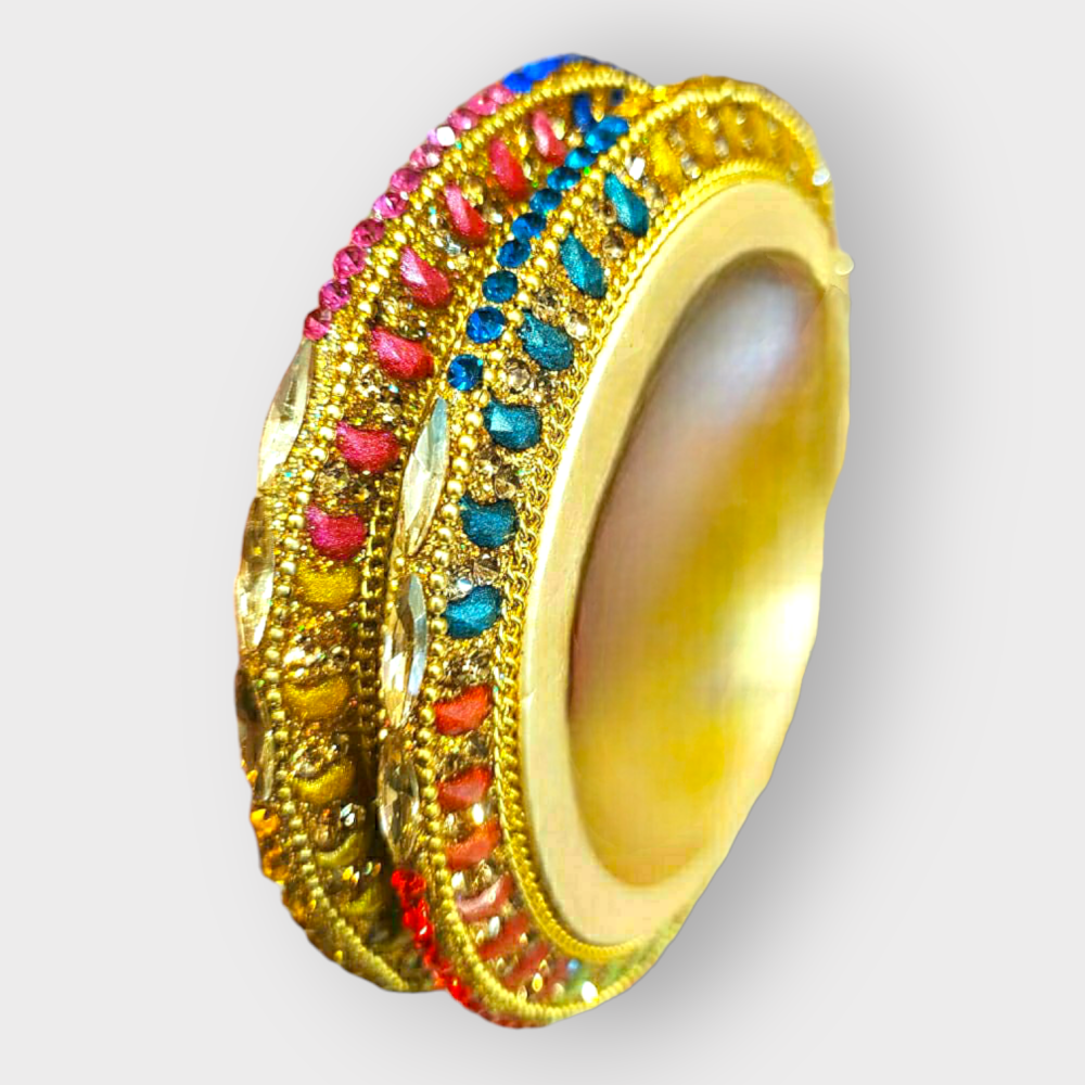 Red and Blue Lac Bangles