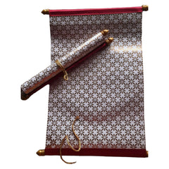 Red Printed Aipan Scrolls for Gifting Style 1