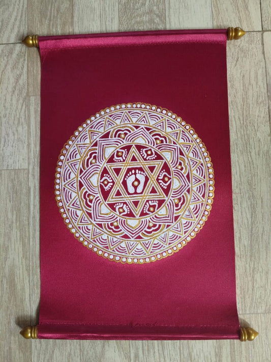 Red Printed Aipan Scrolls for Gifting Style 2