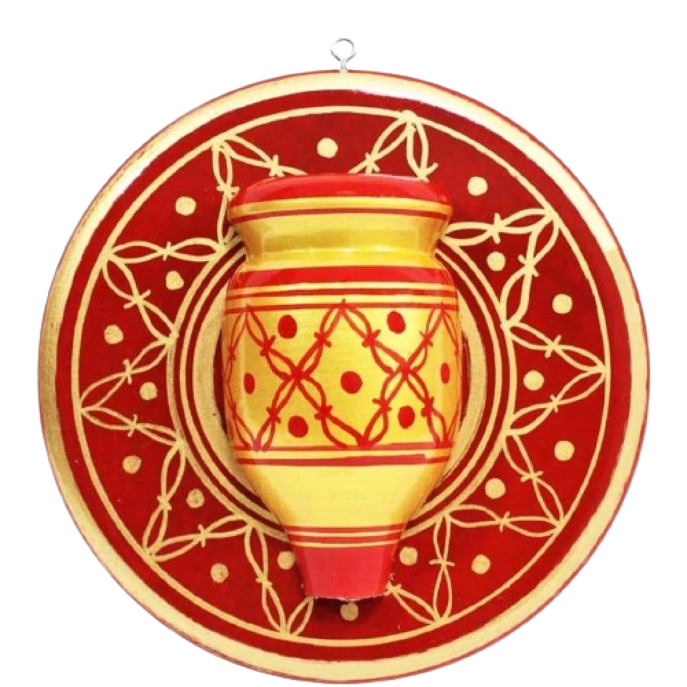 Red Wall Flower pot hanging