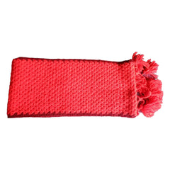 Red Woolen Muffler Kheta Embroidery