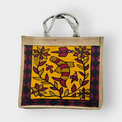 Red & Yellow Khovar Jute Bag