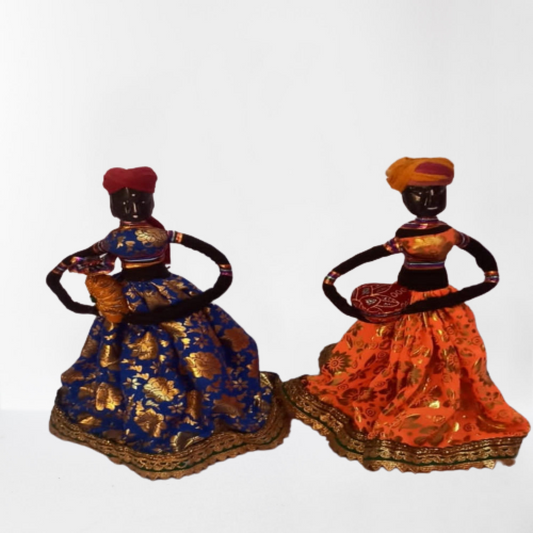 Royal Blue & Yellow kathputhlis Of Rajasthan
