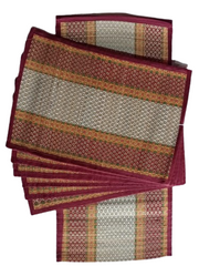 Runner With 6 Table Mats - Red