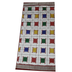 Traditional Handwoven Light Grey Checked With Different Colours Sambalpuri Sarees for women