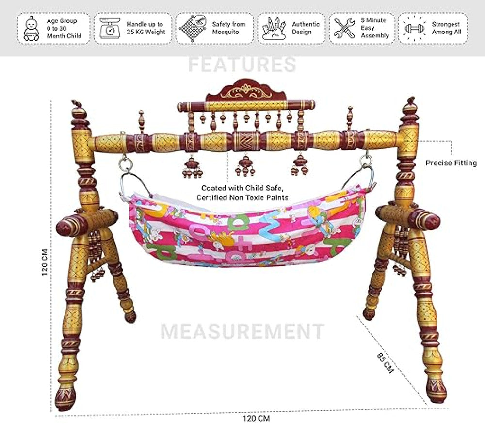 Sankheda Baby Cradle Age 0-3 Years Style 2
