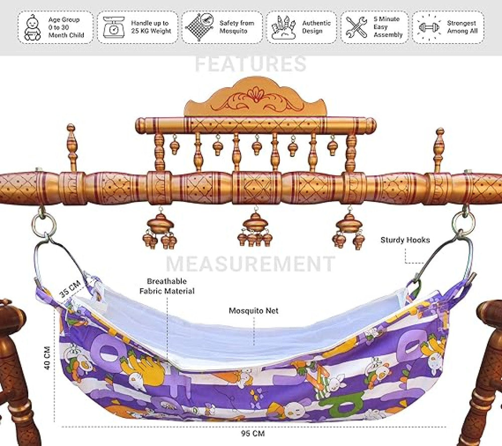 Sankheda Baby Cradle Age 0-3 Years Style 3