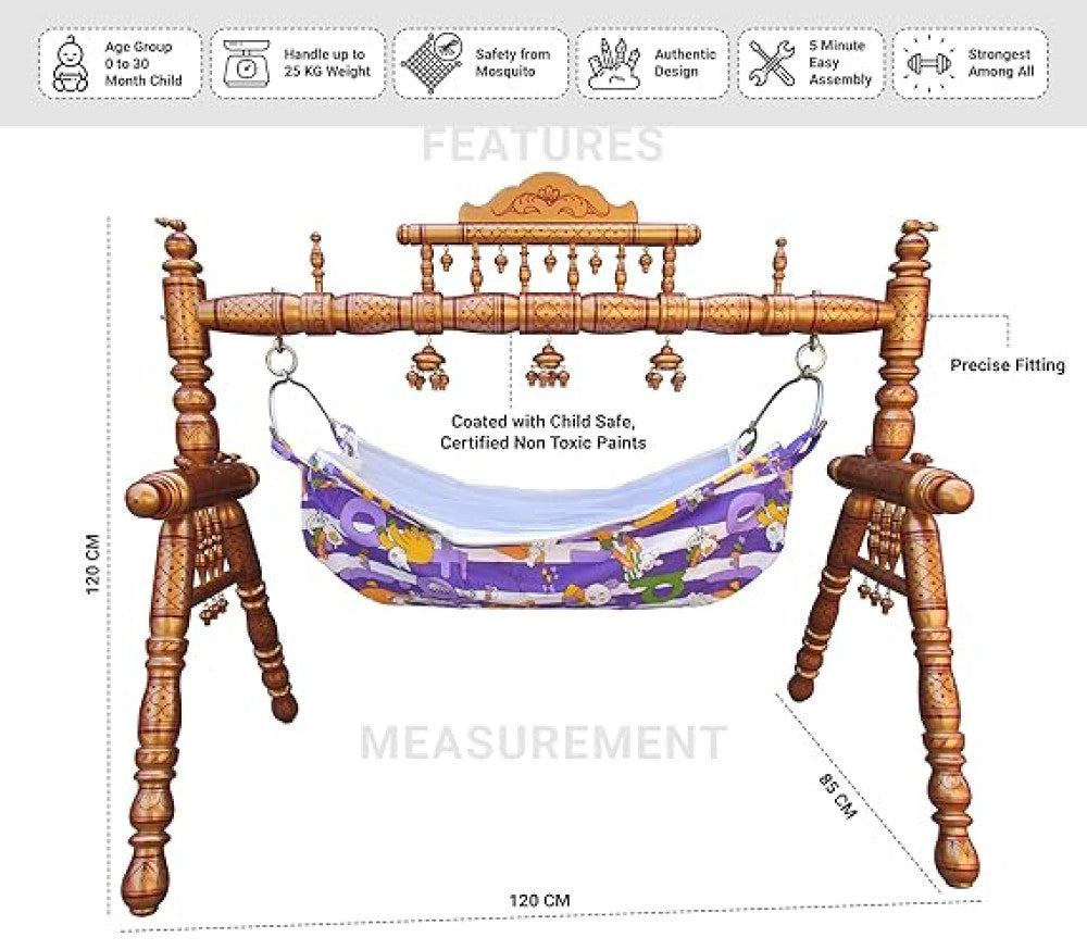 Sankheda Baby Cradle Age 0-3 Years Style 3