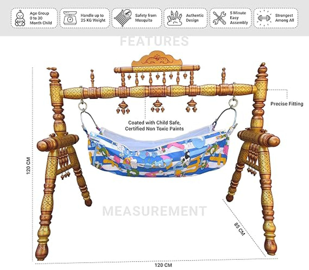 Sankheda Baby Cradle Age 0-3 Years Style 5