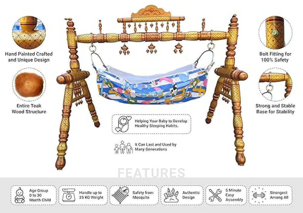 Sankheda Baby Cradle Age 0-3 Years Style 5
