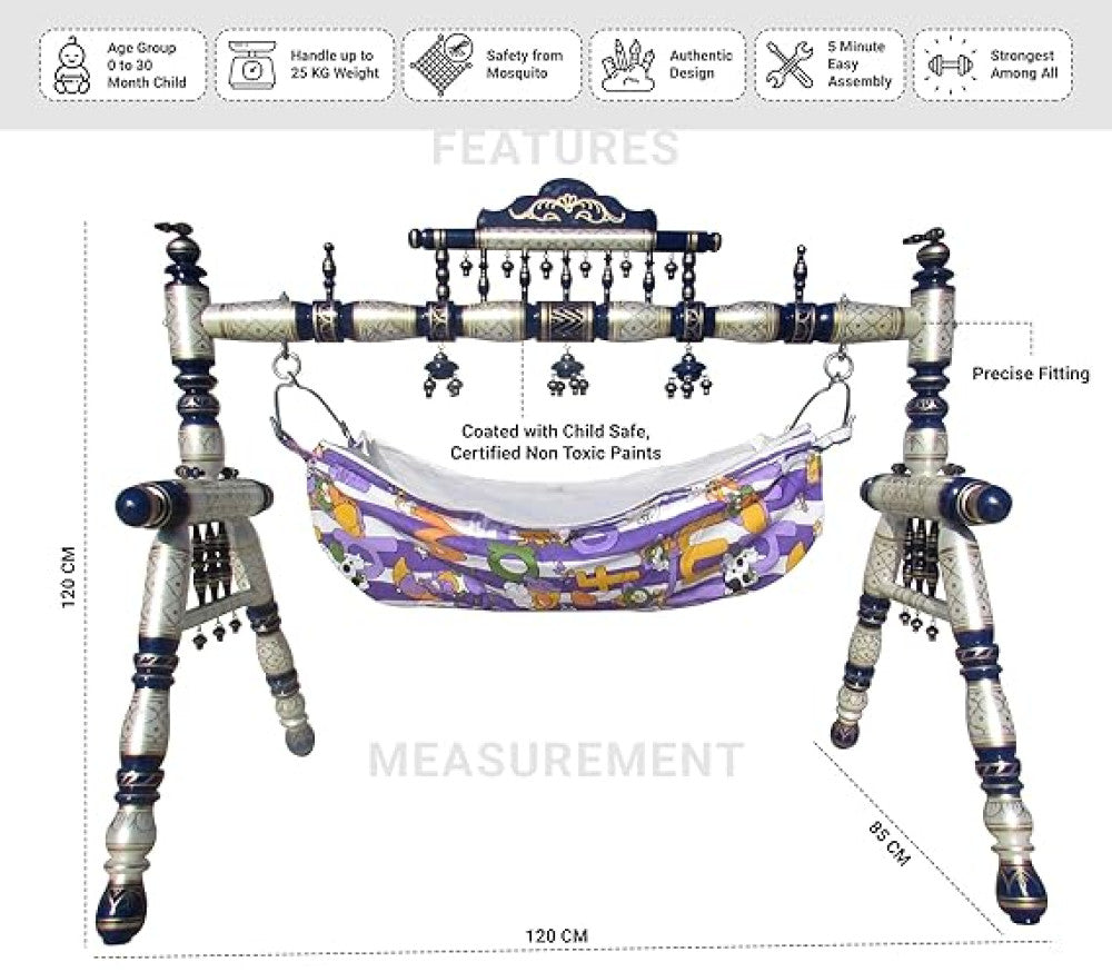 Sankheda Baby Cradle Age 0-3 Years Style 6