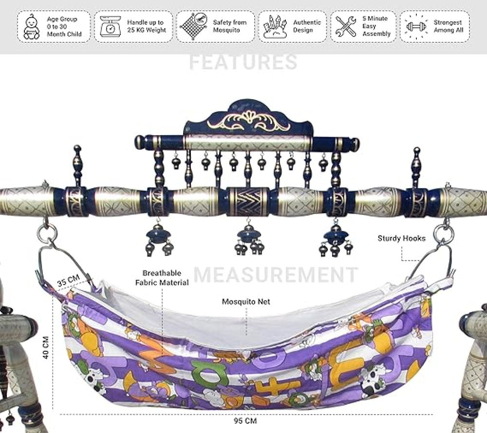 Sankheda Baby Cradle Age 0-3 Years Style 6