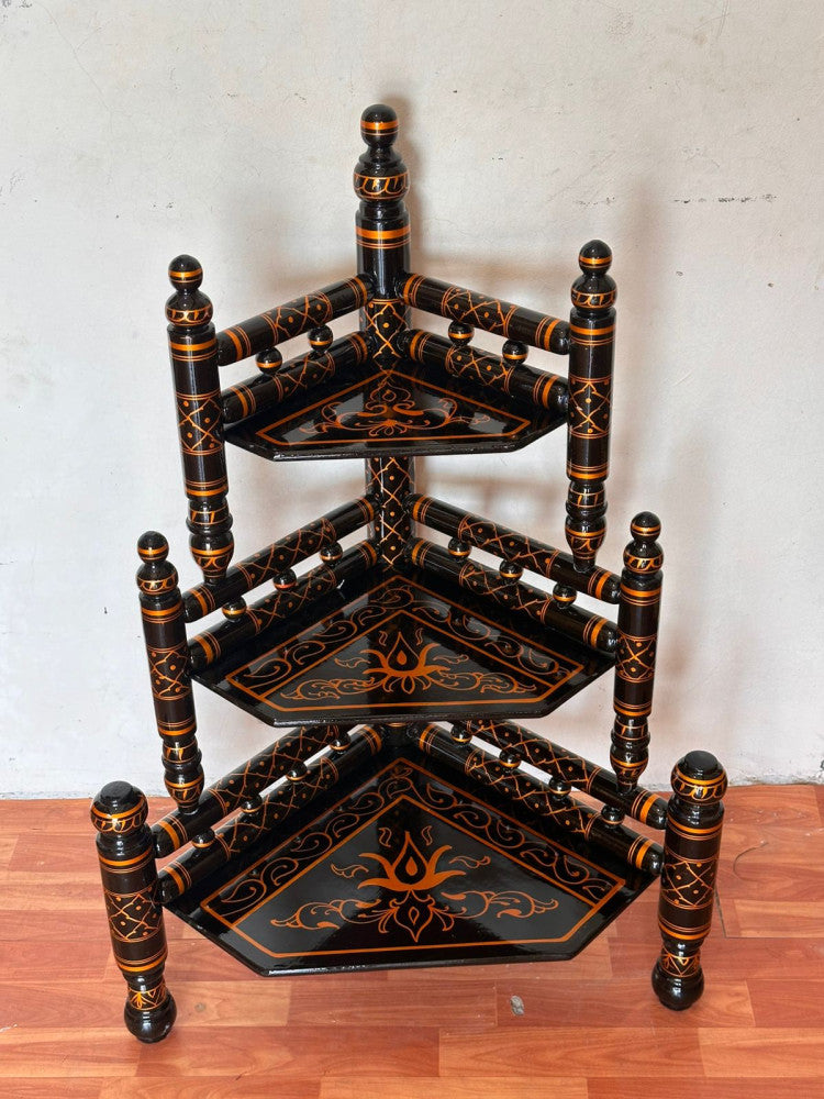 Sankheda Corner Rack Black & Red