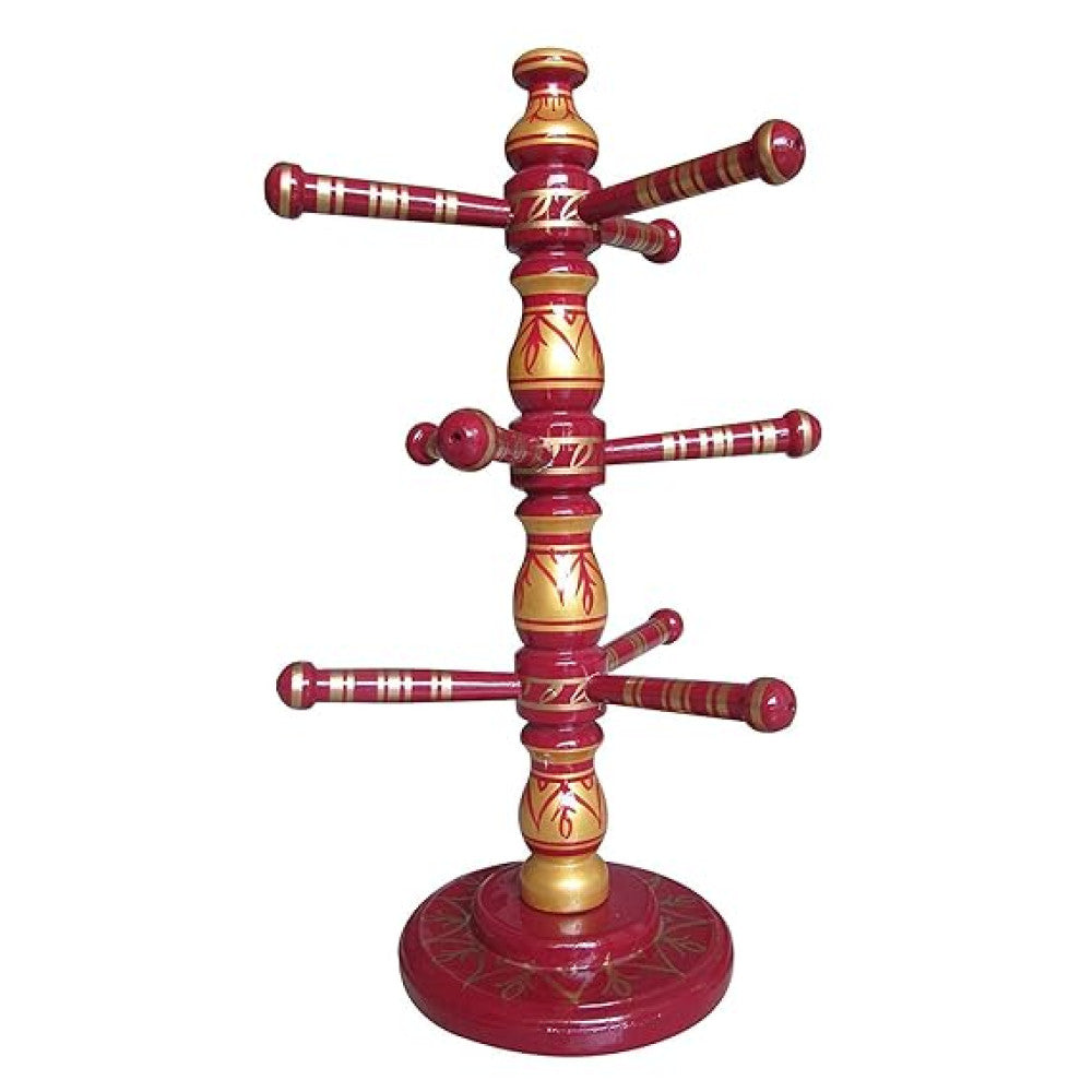 Sankheda Hand Painted Bangle Stand Cherry Golden