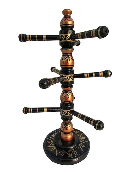 Sankheda Hand Painted Bangle Stand Copper Black Golden