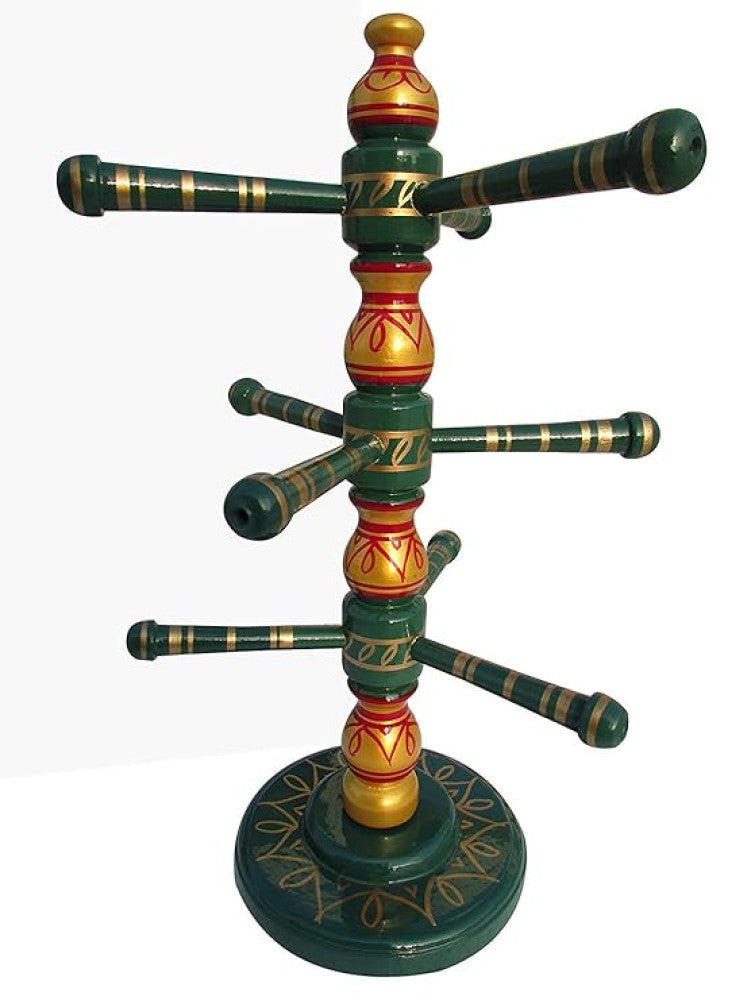 Sankheda Hand Painted Bangle Stand Pearl Yellow Green Cherry