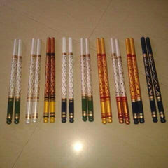 Sankheda Handpainted Wooden Dandiya Sticks 9 Pair (18 Stick) Style 12