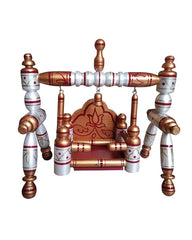 Sankheda Laddu Gopal Jhula Pearl White Copper