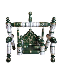 Sankheda Laddu Gopal Jhula Pearl White Green