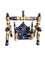 Sankheda Laddu Gopal Jhula Yellow Blue