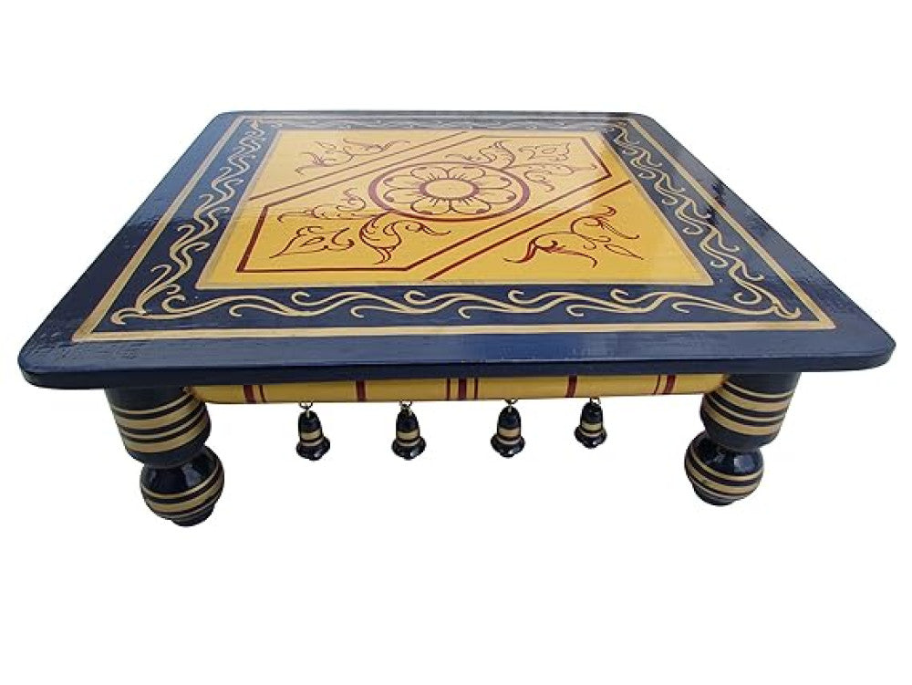 Sankheda Pearl Yellow Blue Chowki Bazot