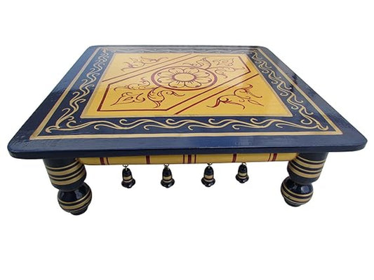 Sankheda Pearl Yellow Blue Chowki Bazot