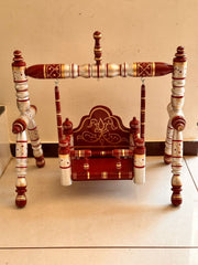 Sankheda White & Red Krishna Palna