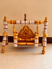 Sankheda Yellow & White Krishna Palna