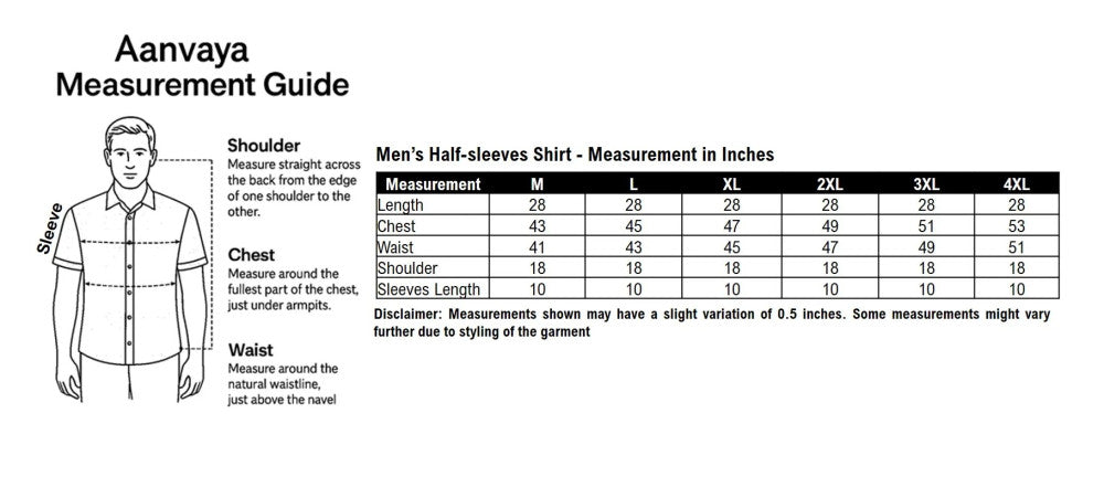 Self check Cotton Khadi Men's Half Sleeves Shirt - Green