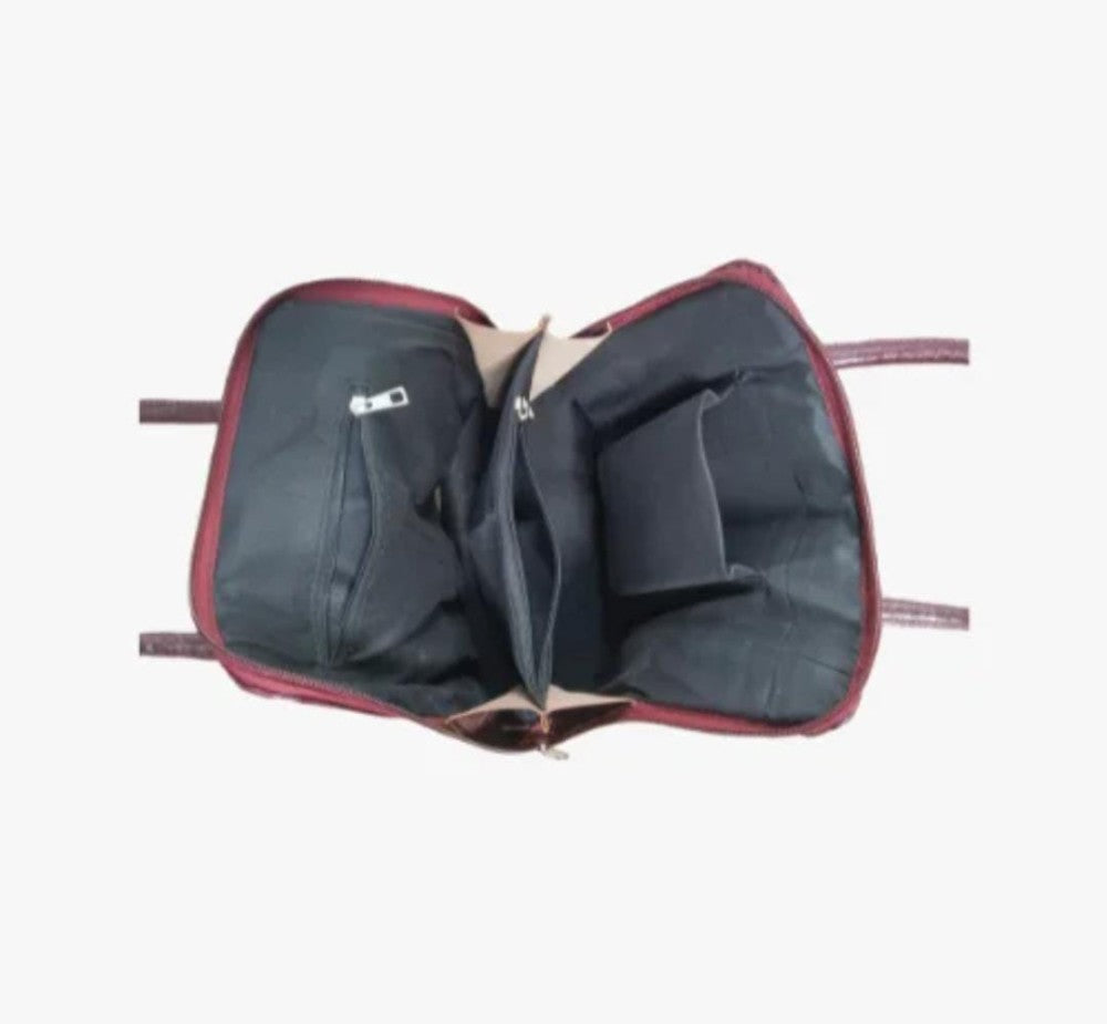 Shantiniketan Genuine Leather Handcarfted Maroon Fill Chain Hangbag For Woman( Daisy)