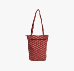 Shantiniketan Genuine Leather Handcarfted Maroon Tote Bag For Woman